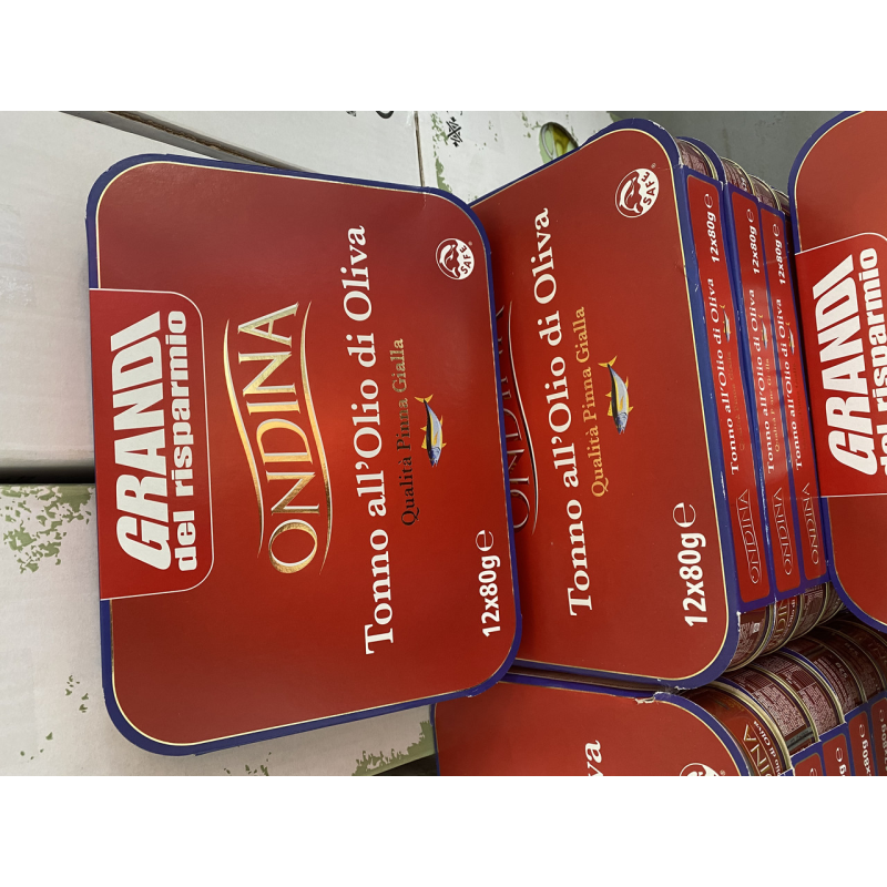 Тунець в оливковій олії ONDINA 80g,Італія Тунець в оливковій олії ONDINA 80g,Італія