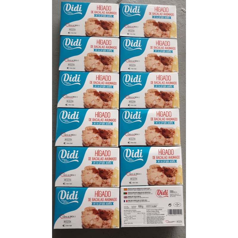 Печінка Копчена Didi Higado de Bacalao de Ahumado без глютену 100 г Іспанія Печінка Копчена Didi Higado de Bacalao de Ahumado без глютену 100 г Іспанія