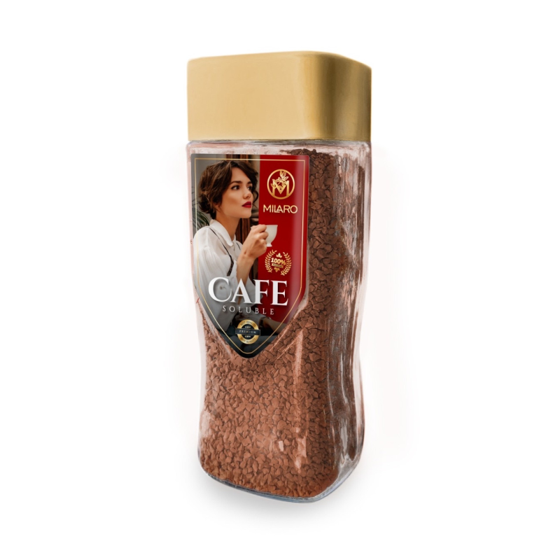 Кава розчинна гранульована сублімована Milaro Cafe Soluble 200г Іспанія Кава розчинна гранульована сублімована Milaro Cafe Soluble 200г Іспанія