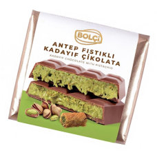 ШОКОЛАД ДУБАЙСЬКИЙ З КАДАЇФОМ ТА ФІСТАШКОЮ BOLÇİ 100Г