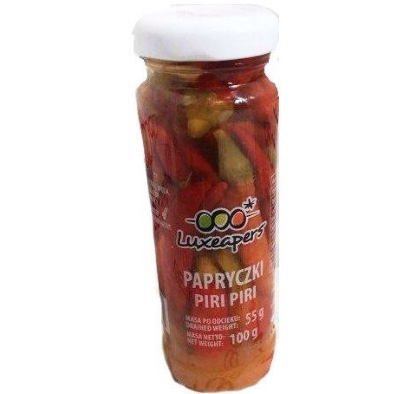 Консервований перець чилі Luxeapers Papryczki Piri Piri 100 g Консервований перець чилі Luxeapers Papryczki Piri Piri 100 g