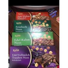 Каріна німецький шоколад в асортименті 200 г.